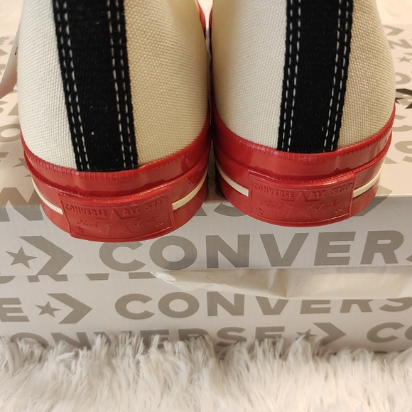 Converse x Comme Des Garcons PLAY All Star Chuck '70 Hi Red Sole - WhiteSize: 10 - Picture 4 of 5